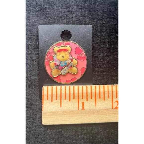 Vacation Plush Bear Sliding Tokyo Disney Land Pin - Picture 3 of 3